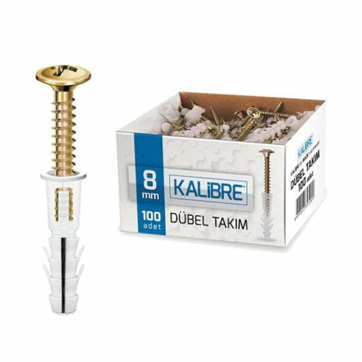 KALİBRE DÜBELİ 100LÜ TAKIM BEYAZ