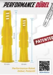 PERFORMANCE DÜBEL (ROKET) 10 MM 250 Lİ