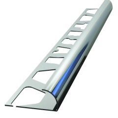 SERAMİK PROFİLİ 10MM PASLANMAZ ÇELİK DIŞ KÖŞE AÇIK OVAL AYNA 2,44 MT