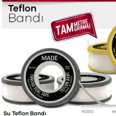 TEFLON BANT 12 MM * 10 MT (SU) YERLİ ÜRETİM TAM METRAJ