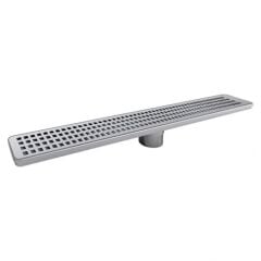 40 CM DUŞ KANALI - KLASİK - HAREKETLİ Q50 - BİNDİRMESİZ - PLASTİK GÖVDE ÇER. - YS50 (YÜKSEK S) SİFON - SATİN KROM KARE DSN. KAPAK (40 AD/KOLİ)