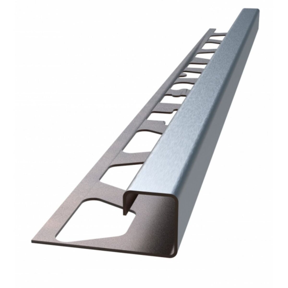 SERAMİK PROFİLİ 10 MM PASLANMAZ ÇELİK DIŞ KÖŞE AÇIK KARE SATİN KROM 2,50 MT