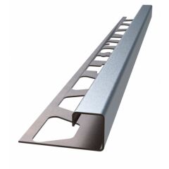 SERAMİK PROFİLİ 10 MM PASLANMAZ ÇELİK DIŞ KÖŞE AÇIK KARE SATİN KROM 2,50 MT