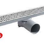 33 CM DUŞ KANALI-KLASİK-HAREKETLİ Ø50-BİNDİRMESİZ-PLASTİK GÖVDE ÇER.-DR50 (DİRSEK) SİFON-SATİN KROM KARE DSN.KAPAK (48 AD/KOLİ)