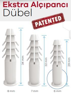 EKSTRA ALÇIPANCI DÜBEL 6MM 500'LÜ