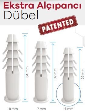 EKSTRA ALÇIPANCI DÜBEL 8MM 500'LÜ