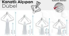 KANATLI ALÇIPAN DÜBEL 4MM 250Lİ