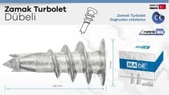 ZAMAK TURBOLET DÜBELİ 11MM 100LÜ