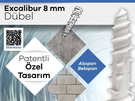 EXCALİBUR DÜBEL 8MM 100LÜ