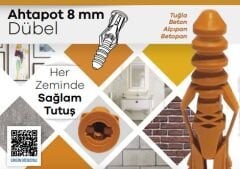 AHTAPOT DÜBEL 8MM 100LÜ