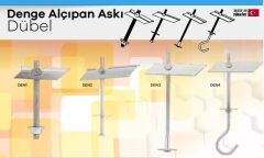 DENGE ALÇIPAN ASKI DÜBEL DEN2 6X100 DÜZ CİVATA 50Lİ