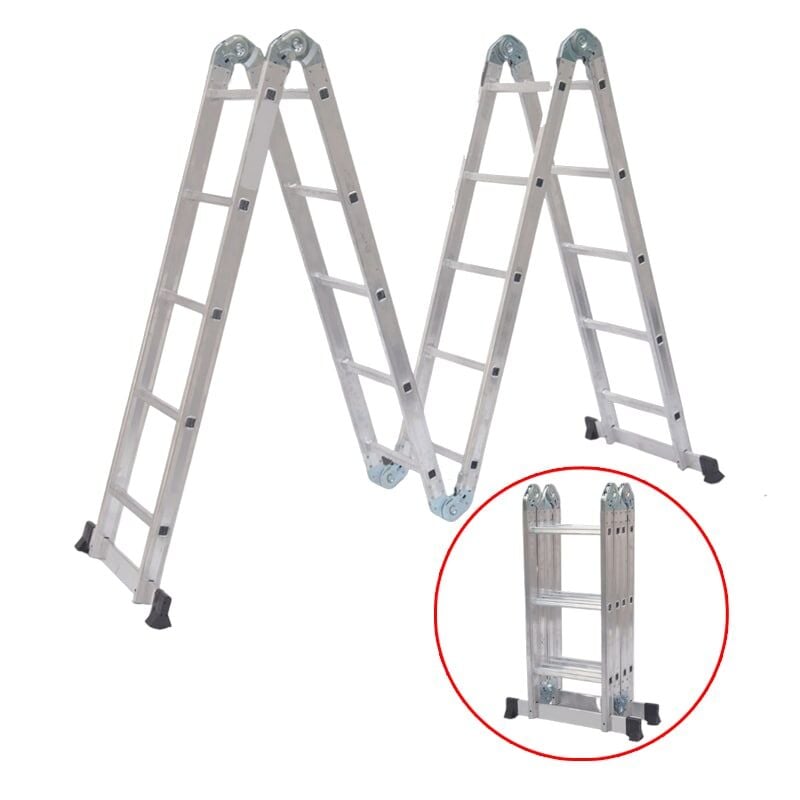 MERDİVEN KANAT AKROBAT - ALÜMİNYUM - 5,8m - 4X5=20 BASAMAK